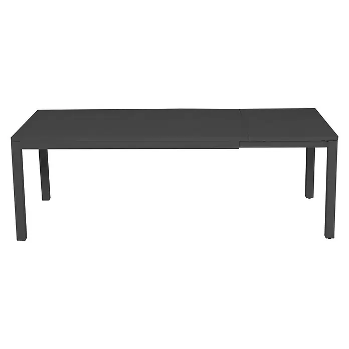 Mesa extensible de jardín Enora - L x An x Al: 160 x 90 x 75,5 cm, Aluminio, Negro - Vista frontal