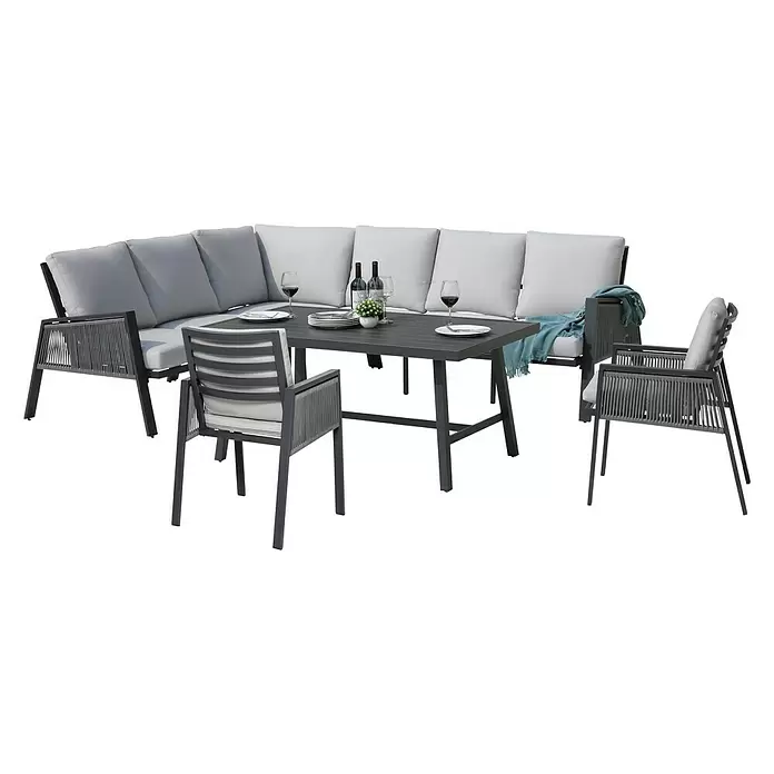 Conjunto de muebles Moira - 4 piezas, Antracita - Vista angular
