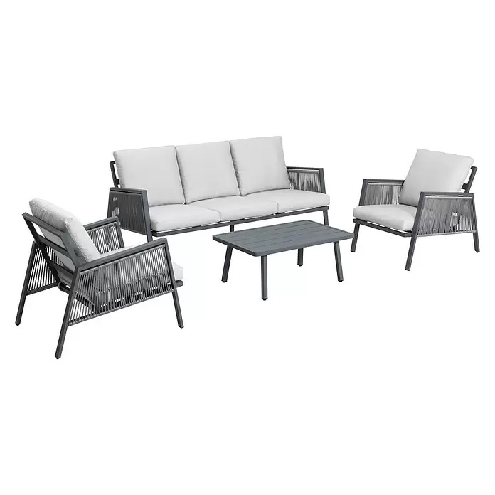 Conjunto de muebles Keira - 4 piezas, Antracita - Vista angular