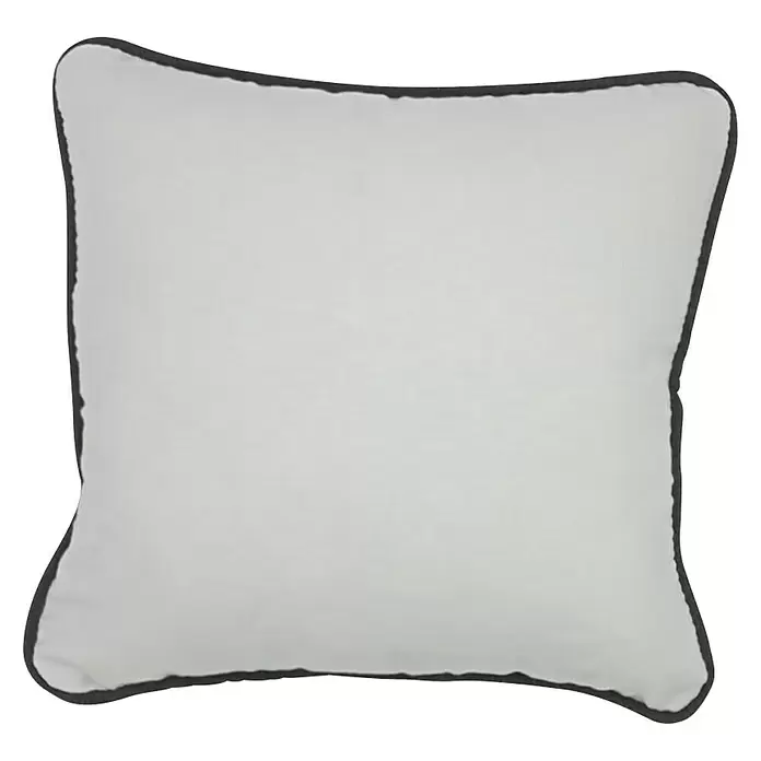 Cojín Baikal - Blanco/Antracita, 45 x 45 cm, 53% algodón 47% poliéster - Vista frontal