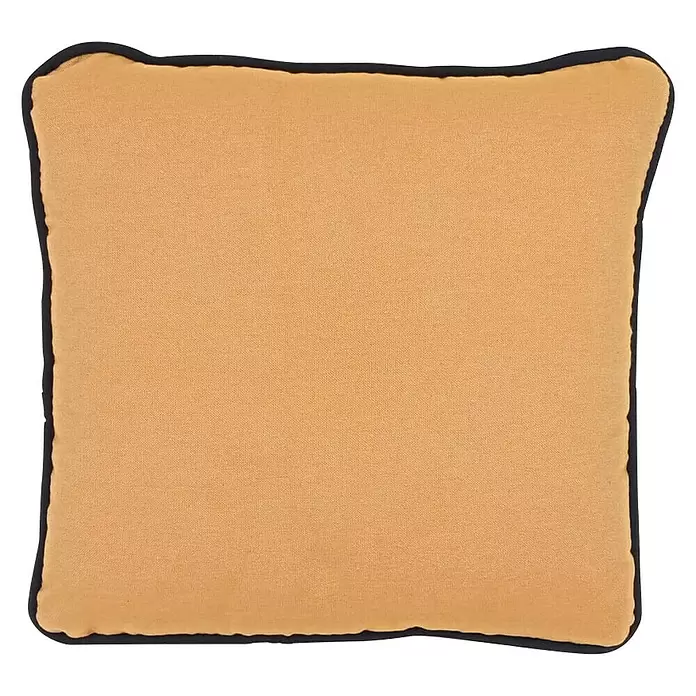 Cojín Baikal - Ocre/Marino, 45 x 45 cm, 53% algodón 47% poliéster - Vista frontal
