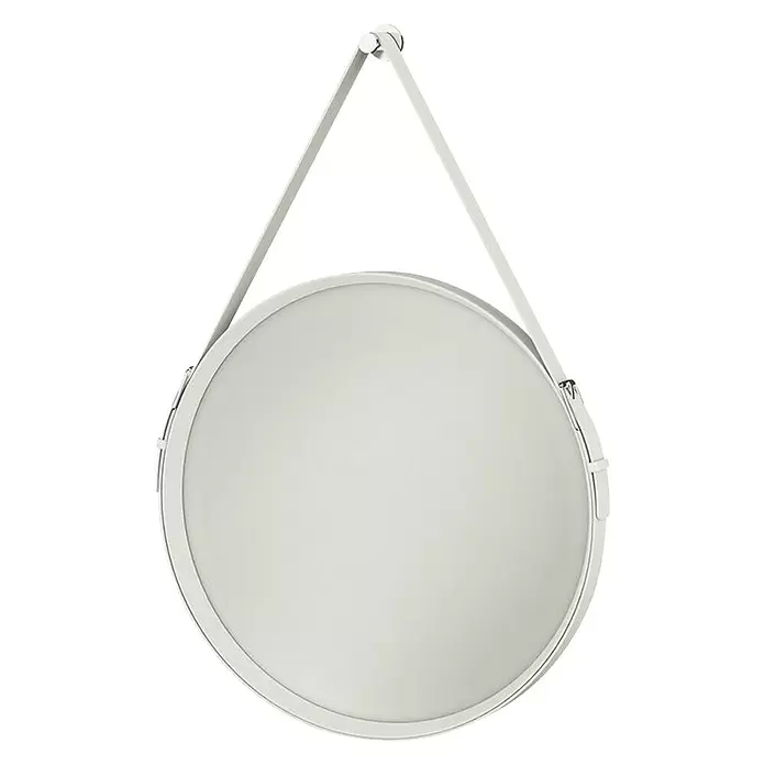 Camargue Okruglo ogledalo - Promjer: 55 cm, Bijele boje - Dijagonalni pogled