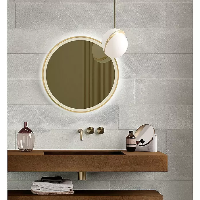 DSK LED-Lichtspiegel Desire - Durchmesser: 55 cm, Bronze - Stimmungsaufnahme