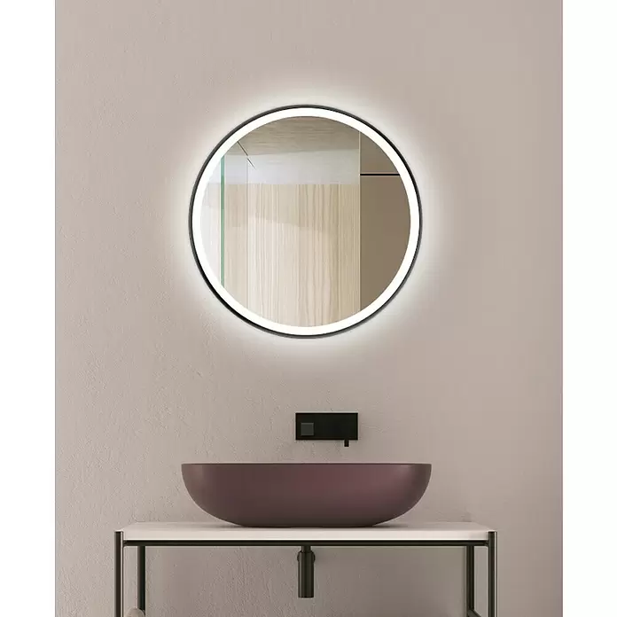 DSK LED-Lichtspiegel Desire - Durchmesser: 55 cm, Schwarz - Stimmungsaufnahme