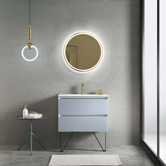 DSK LED-Lichtspiegel Desire - Durchmesser: 55 cm, Bronze - Stimmungsaufnahme