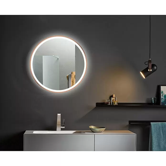 DSK LED-Lichtspiegel Desire - Durchmesser: 55 cm, Kupfer - Stimmungsaufnahme