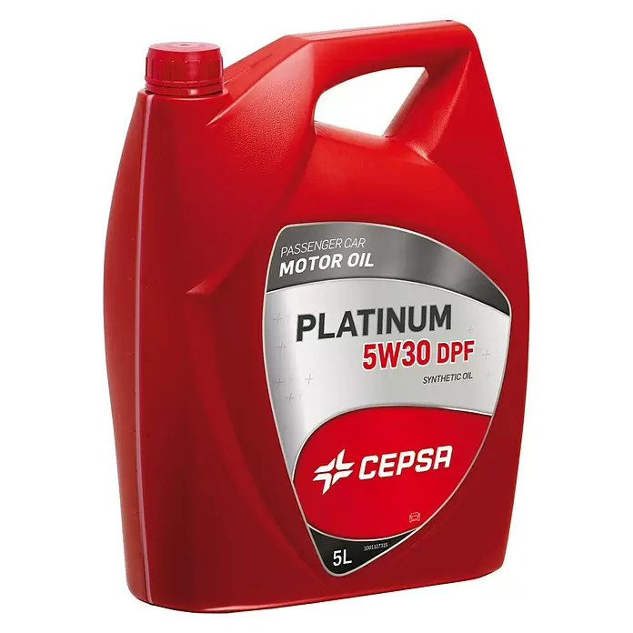 Cepsa Aceite para motor Platinum DPF - 5W-30, C2, 5 l - Vista angular