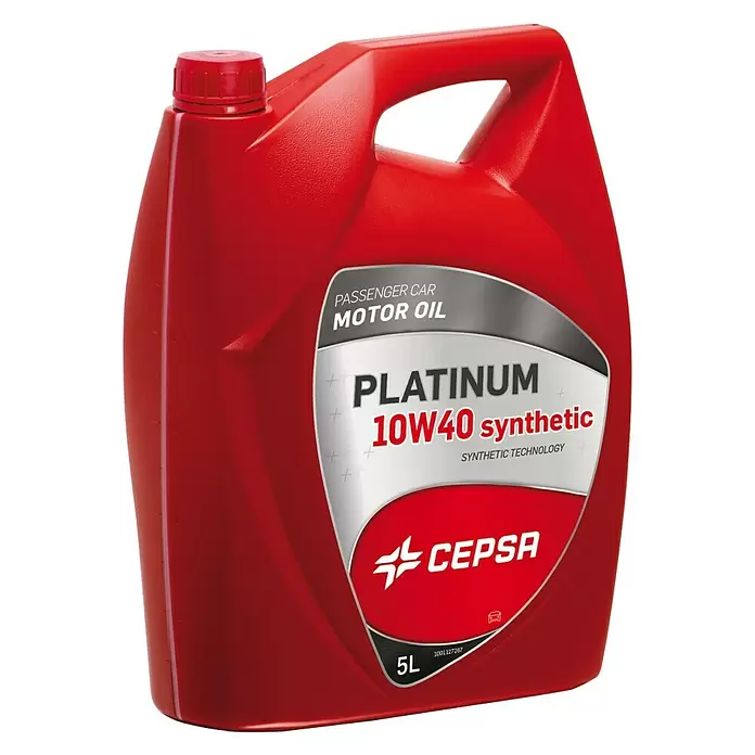 Cepsa Aceite para motor Platinum Sintético - 10W-40, A3/B4, 5 l - Vista angular