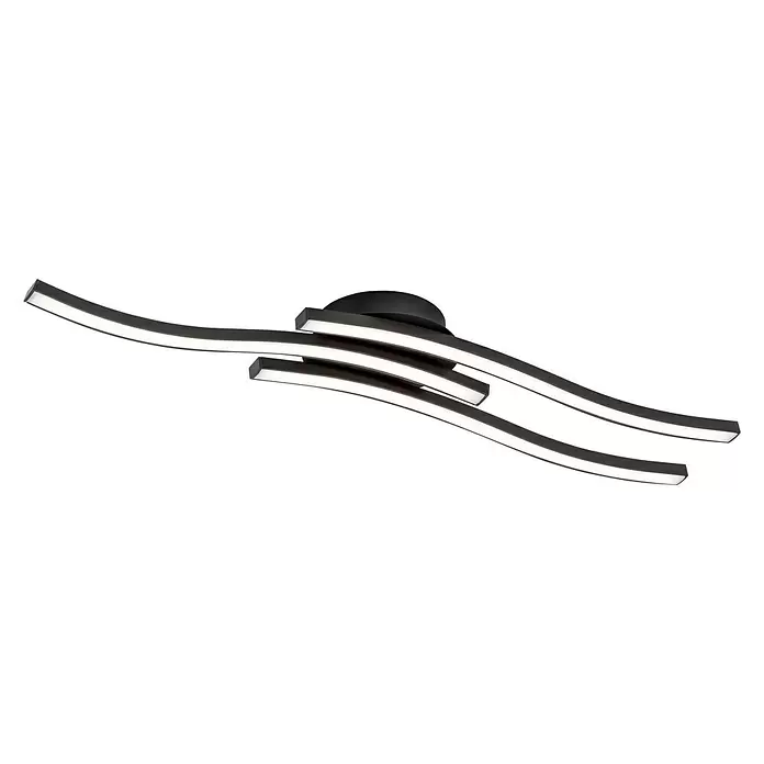Tween Light LED-Deckenleuchte Onda - 18 W, L x B x H: 56,5 x 12 x 6,3 cm, Schwarz, Warmweiß - Ansicht von unten