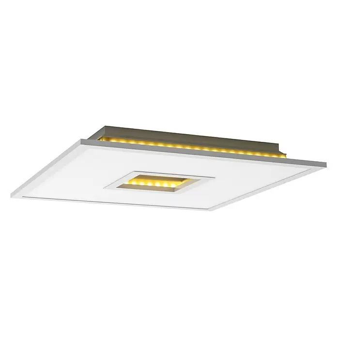 LED-Deckenleuchte Ellia - 24 W, L x B x H: 45 x 45 x 5 cm, Weiß, RGB - Diagonale Ansicht