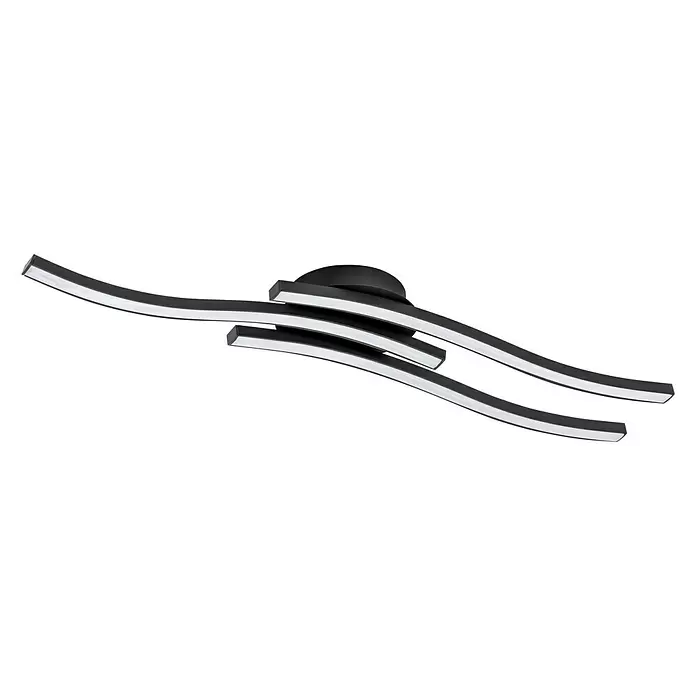 Tween Light LED-Deckenleuchte Onda - 18 W, L x B x H: 56,5 x 12 x 6,3 cm, Schwarz, Warmweiß - Ansicht von unten