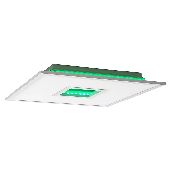 LED-Deckenleuchte Ellia - 24 W, L x B x H: 45 x 45 x 5 cm, Weiß, RGB - Diagonale Ansicht