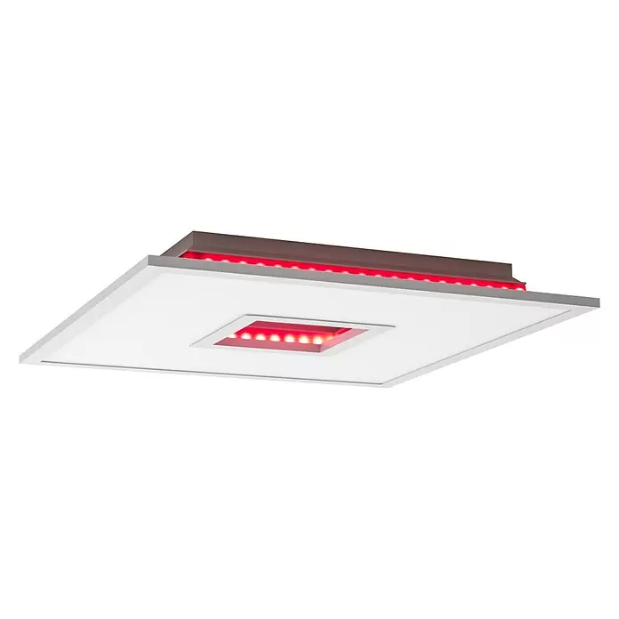 LED-Deckenleuchte Ellia - 24 W, L x B x H: 45 x 45 x 5 cm, Weiß, RGB - Diagonale Ansicht