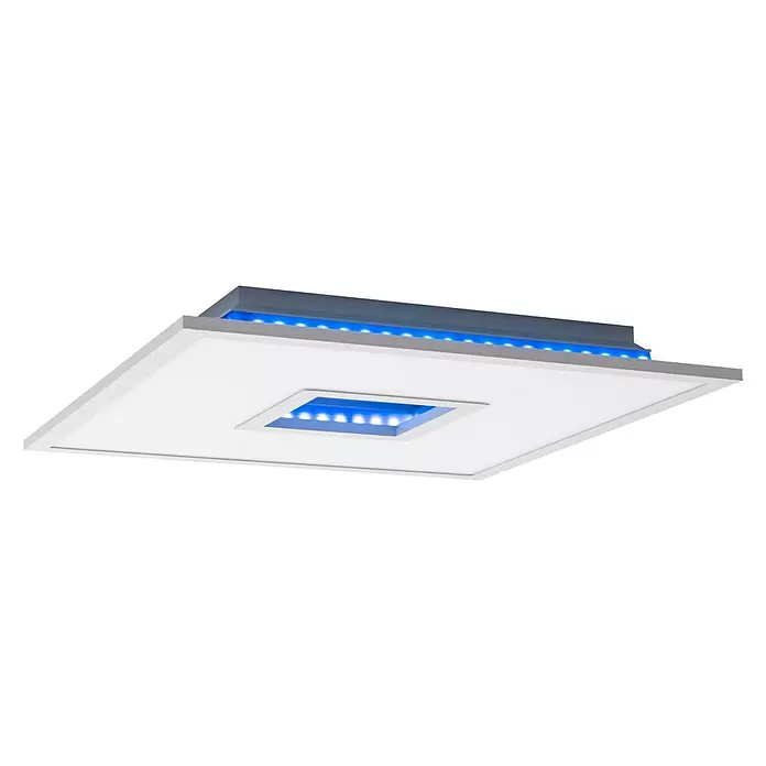 LED-Deckenleuchte Ellia - 24 W, L x B x H: 45 x 45 x 5 cm, Weiß, RGB - Diagonale Ansicht