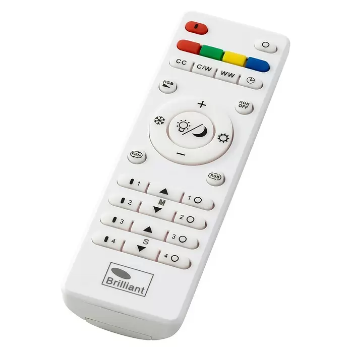 LED-Deckenleuchte Ellia - 24 W, L x B x H: 45 x 45 x 5 cm, Weiß, RGB - Diagonale Ansicht