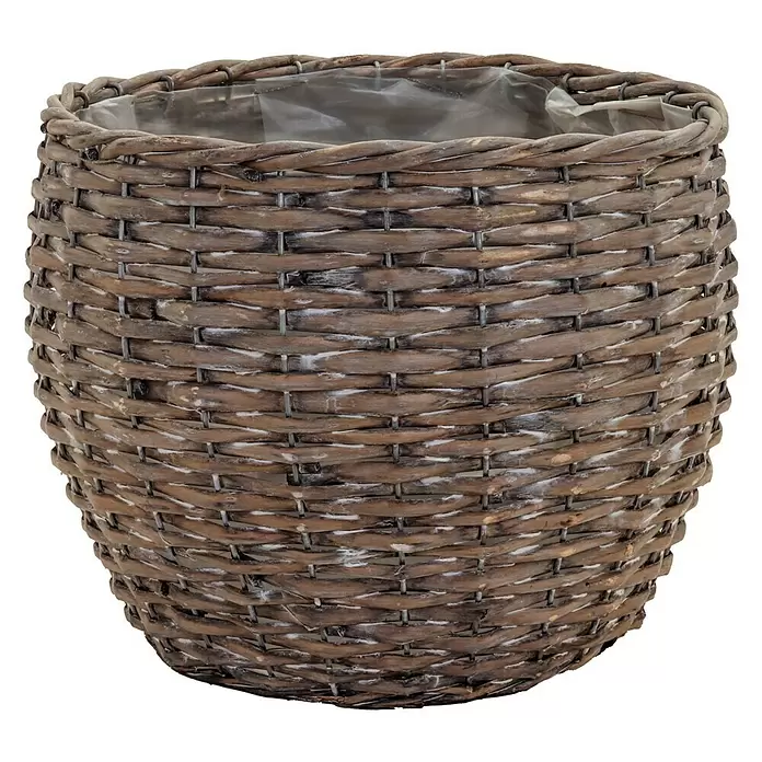 A.H.G. Ukrasna košara za biljke - Vanjska dimenzija (ø x V): 16 x 19 cm, prirodni materijali - Pogled sprijeda