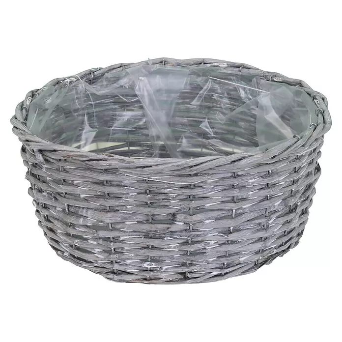 A.H.G. Okrugla tegla za cvijeće - Vanjska dimenzija (ø x V): 20 x 9 cm, prirodni materijali - Pogled sprijeda
