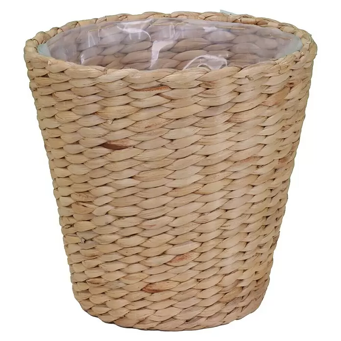 A.H.G. Maceta con interior de plástico - Dimensiones externas (Ø x Al): 16 x 19 cm, Materiales naturales, Natural - Vista frontal