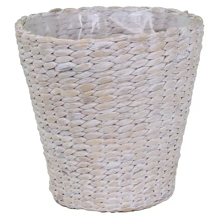 A.H.G. Pflanzkorb - Außenmaß (Ø x H): 16 x 19 cm, Naturmaterialien, Waschweiss - Vorderansicht