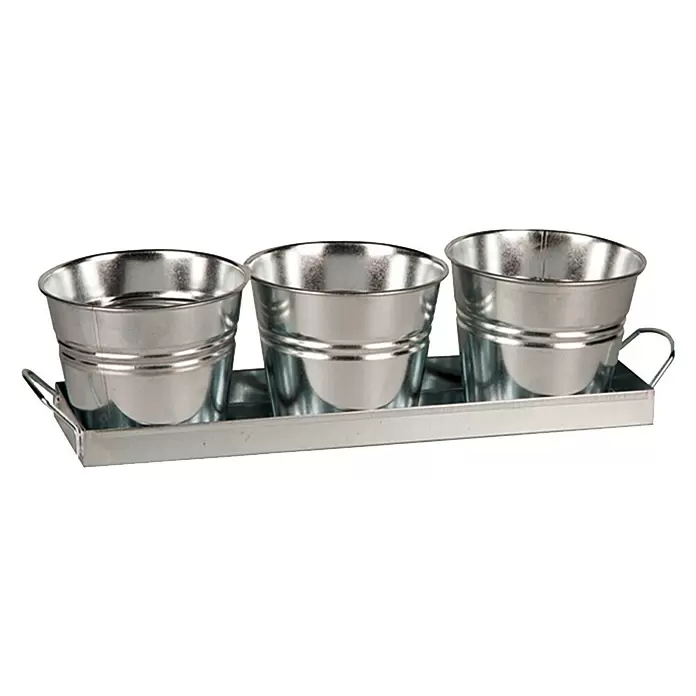 Dekorativni pladanj - D x Š x V: 47 x 11 x 14 cm, Metal - Dijagonalni pogled