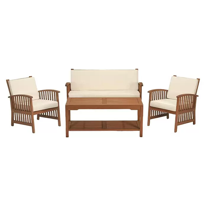Sunfun Conjunto de muebles Casablanca - 4 piezas, Marrón - Vista frontal