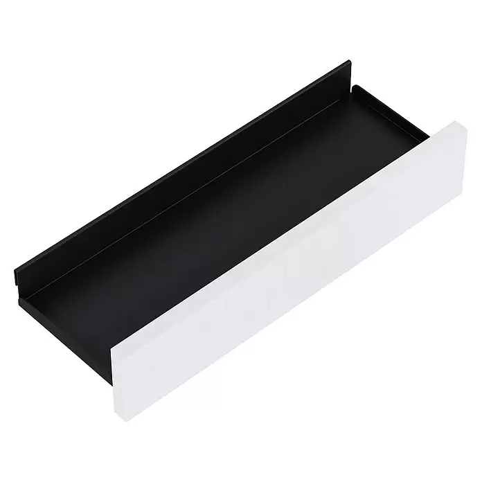 Riva Badregal Vulcano/Joy - L x B x H: 14,7 x 40 x 8 cm, Weiß - Diagonale Ansicht