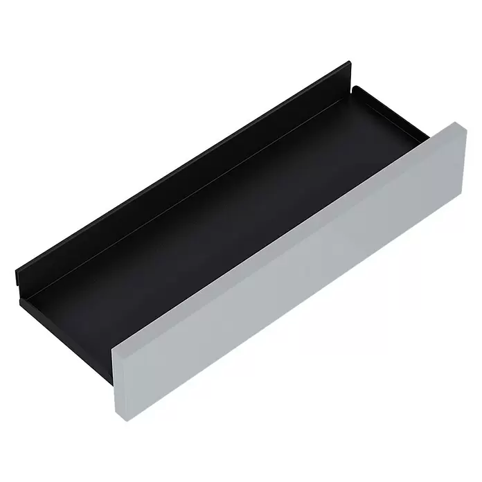 Riva Badregal Vulcano/Joy - L x B x H: 14,7 x 40 x 8 cm, Hellgrau - Diagonale Ansicht