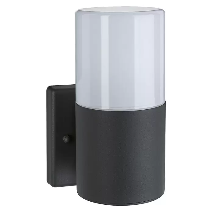 Paulmann Außenwandleuchte Tubs - 15 W, 12,3 x 10,5 x 17,5 cm, Grau matt, Ohne Bewegungsmelder - Vorderansicht