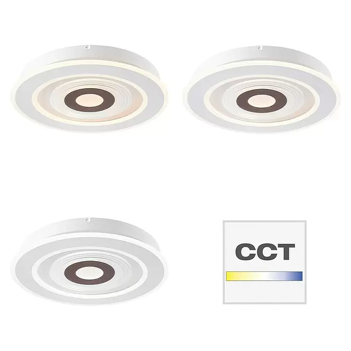 Brilliant LED-Wand- & Deckenleuchte rund Vanela - 55 W, Ø x H: 500 mm x 6,5 cm, Warmweiß - Ansicht von unten