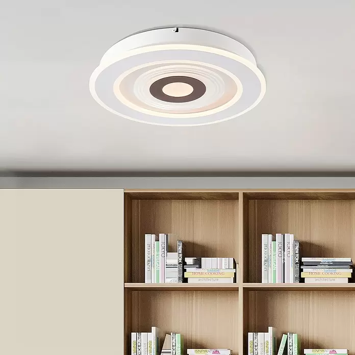 Brilliant LED-Wand- & Deckenleuchte rund Vanela - 55 W, Ø x H: 500 mm x 6,5 cm, Warmweiß - Stimmungsaufnahme