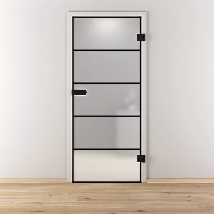 Diamond Doors Staklena vrata Black Lines - Š x V: 828 x 1.984 mm, Sigurnosno kaljeno staklo (ESG) - Živopisni prikaz
