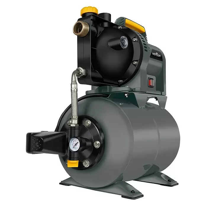 Neptun Kućni automat za vodu NHW-E 105 - 1.050 W, Maksimalni protok: 4.500 l/h, Maksimalni tlak: 4,8 bar - Dijagonalni pogled