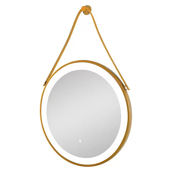LED-Lichtspiegel rund - Durchmesser: 60 cm, Gold - Vorderansicht