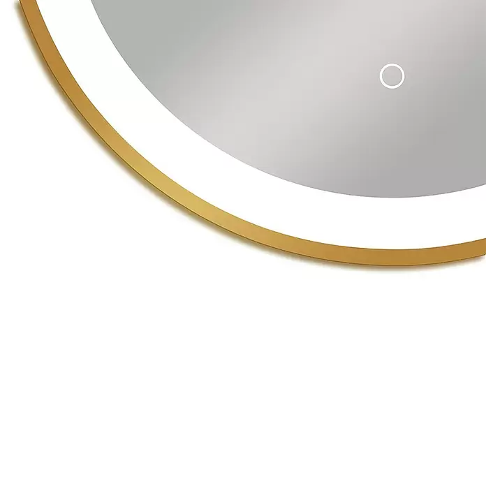 LED-Lichtspiegel rund - Durchmesser: 60 cm, Gold - Detailaufnahme