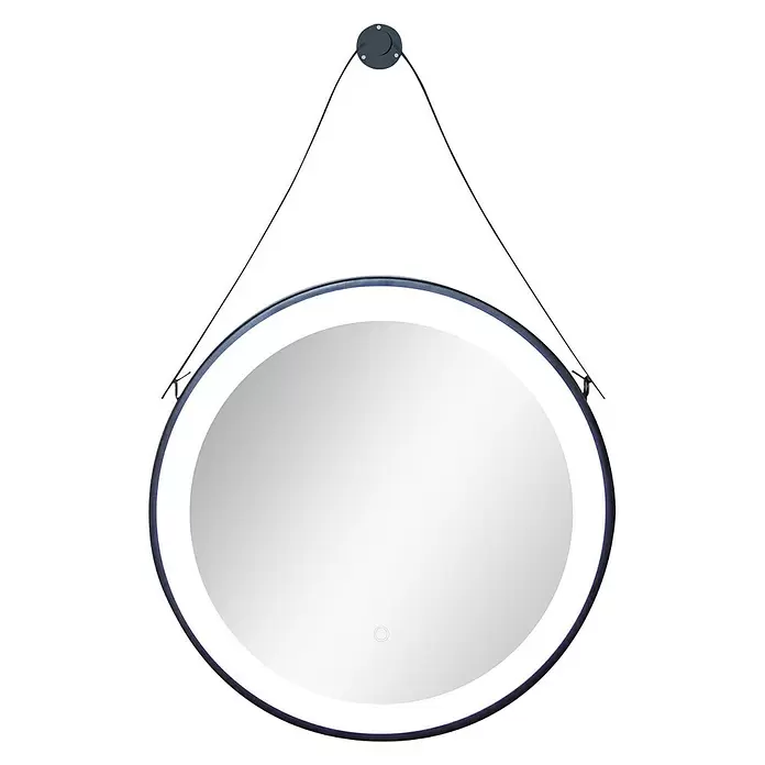 LED-Lichtspiegel rund - Durchmesser: 60 cm, Schwarz - Vorderansicht