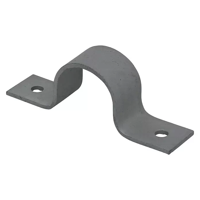 Suki Abrazadera para tubo - Gris, L x An x Al: 114 x 25 x 37 mm, Acero - Vista angular