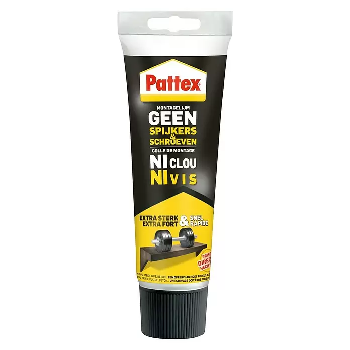 Pattex Geen spijkers & schroeven Montagelijm - 250 g - Vooraanzicht