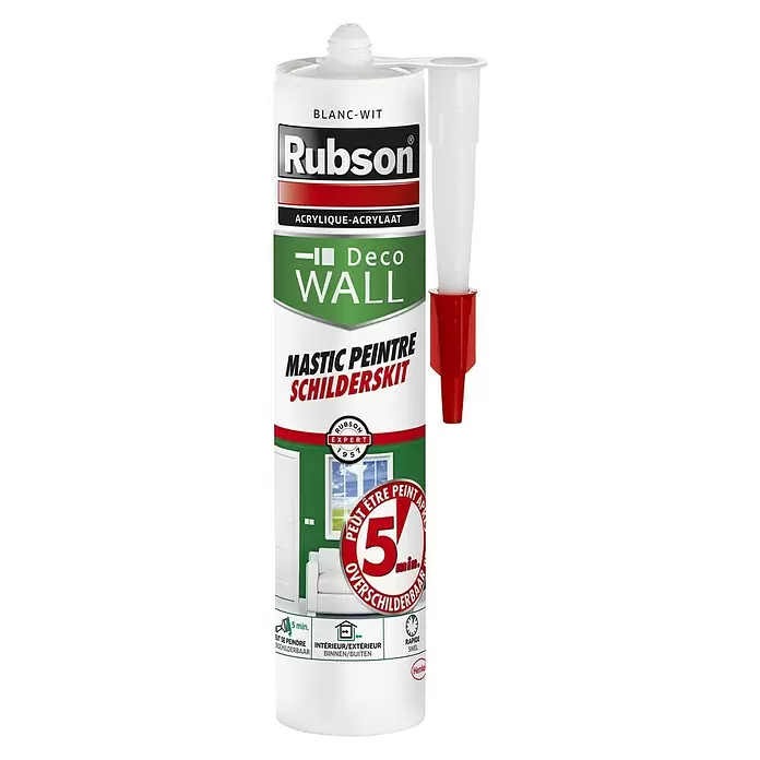 Rubson Acryl afdichtkit 5min - 0,3 l - Vooraanzicht