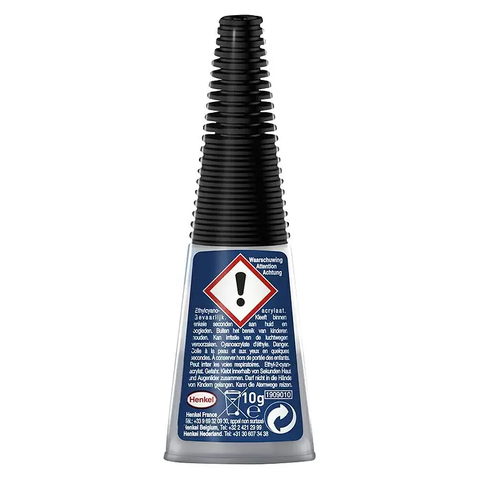 Loctite Super Glue-3 Secondelijm Precision Max - 10 g, Doseersysteem - Achteraanzicht