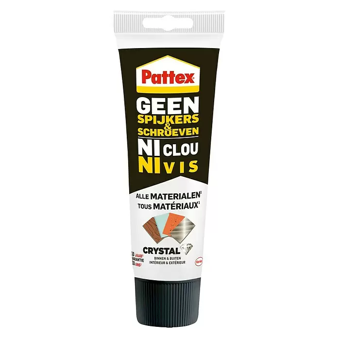 Pattex Geen spijkers & schroeven Montagelijm Crystal - 90 g - Vooraanzicht