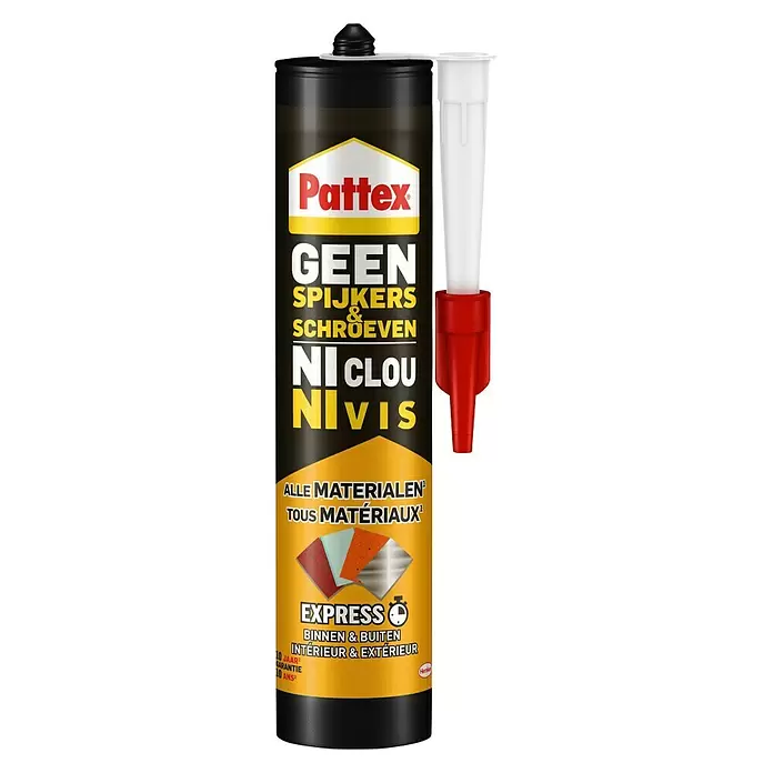 Pattex Geen spijkers & schroeven Montagelijm Express - 390 g - Vooraanzicht