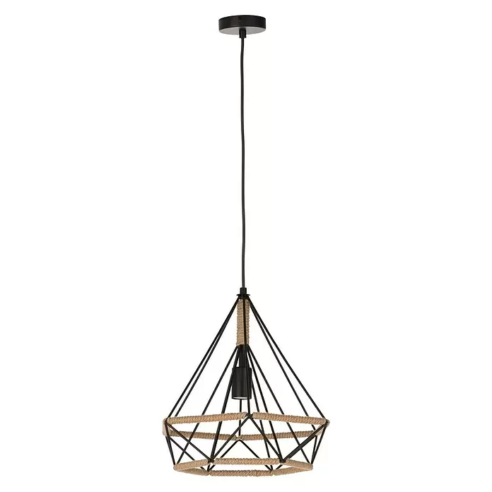 Ferotehna Visilica Retro Victoria - 60 W, D x Š x V: 280 x 280 x 1.500 mm, Crno-smeđe, E27 - Pogled sprijeda