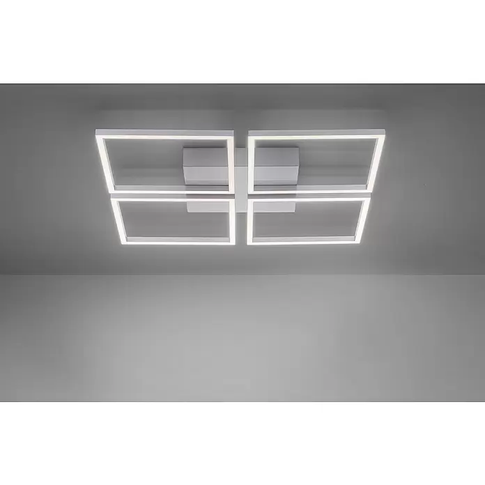 Paul Neuhaus LED-Deckenleuchte Inigo - 12 W, L x B x H: 30 x 30 x 6,5 cm, Silber, Nicht Dimmbar - Stimmungsaufnahme