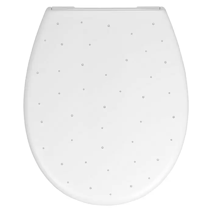 WC-Sitz Crystal - Mit Absenkautomatik, Duroplast, Weiß - Draufsicht