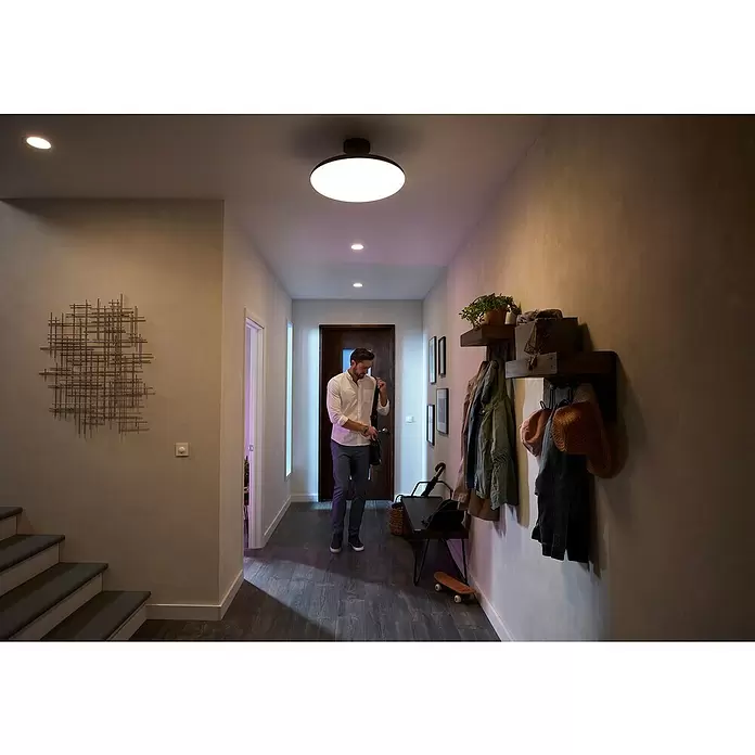 Philips Hue LED-Einbauspot Centura White & Color Ambiance - 5,7 W, RGBW, Durchmesser: 9 cm, Weiß - Stimmungsaufnahme