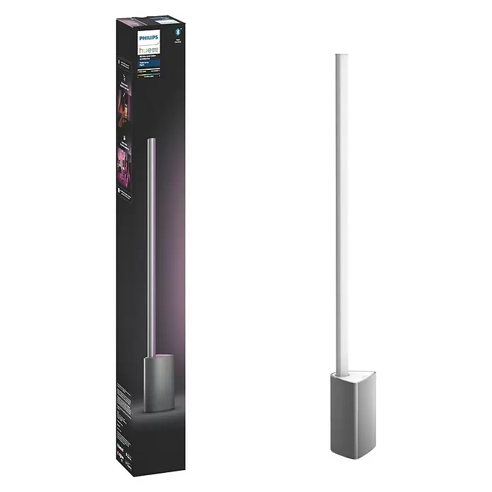 Philips Hue LED-Tischleuchte GRADIENT SIGNE - L x B x H: 11 x 11 x 55,3 cm, Weiß, RGBW - Vorderansicht