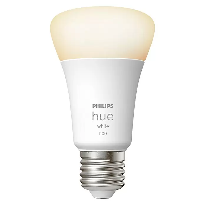 Philips Hue LED-Leuchtmittel White - E27, 9,5 W, 1.055 lm, Dimmbar, 1 Stk. - Vorderansicht