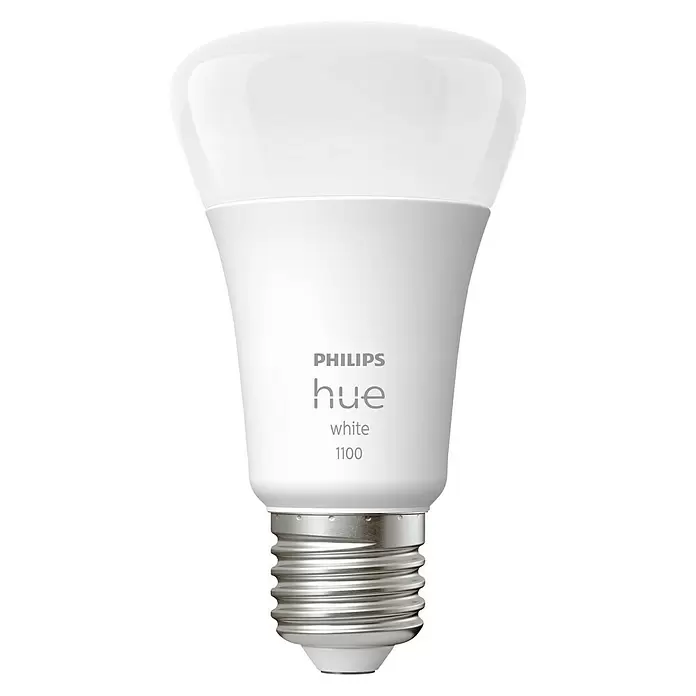 Philips Hue LED-Leuchtmittel White - E27, 9,5 W, 1.055 lm, Dimmbar, 1 Stk. - Vorderansicht