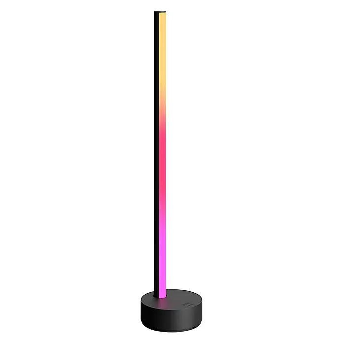 Philips Hue LED-Tischleuchte Gradient Signe - L x B x H: 11,1 x 11,1 x 55,3 cm, Schwarz, Mehrfarbig - Vorderansicht