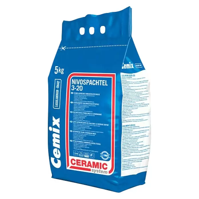 Cemix Masa za niveliranje 3-20 mm - 5 kg - Dijagonalni pogled